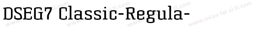 DSEG7 Classic-Regula字体转换